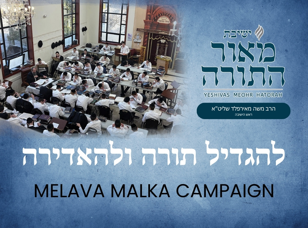 Yeshivas Meohr Hatorah - Melava Malka Campaign